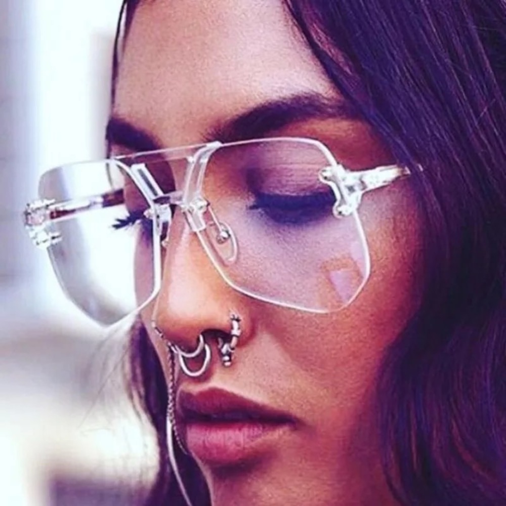 Clear Retro Style Frames NWOT